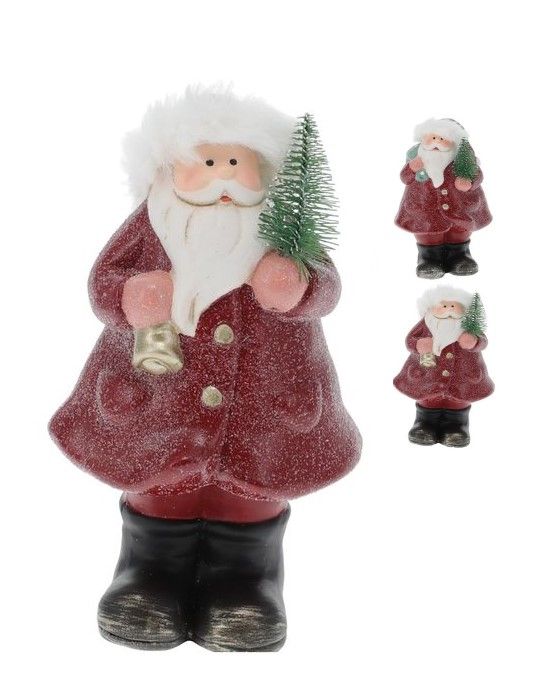 Babbo Natale In Terracotta 9X16Cm - Decorazione Natalizia