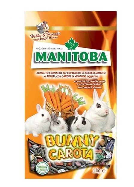 Mangime Per Coniglio - Bunny Carota Manitoba 1Kg