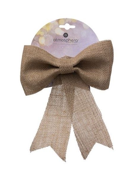 Fiocco In Juta 20X24Cm - Decorazione Natalizia