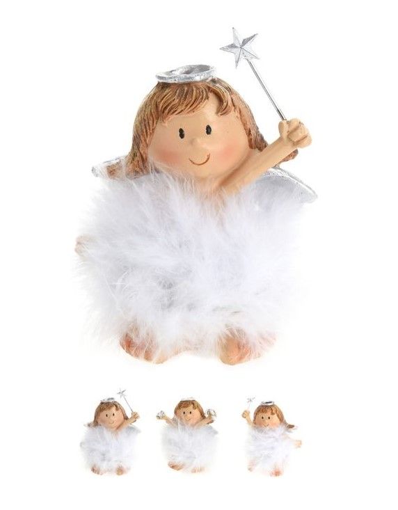 Angioletto In Resina 10Cm - Decorazione Natalizia