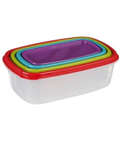 Set Da 4 Contenitori Rettangolari Per Alimenti