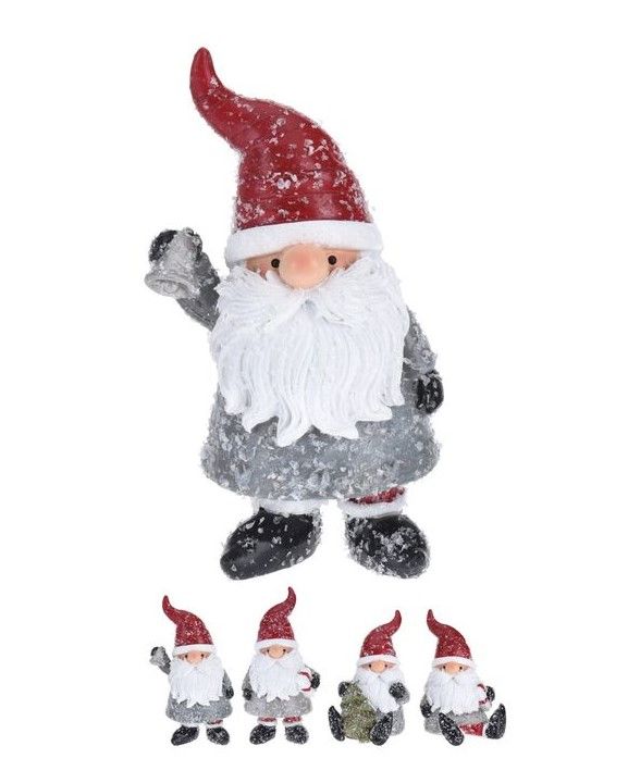 Babbo Natale In Resina 12Cm - Decorazione Natalizia