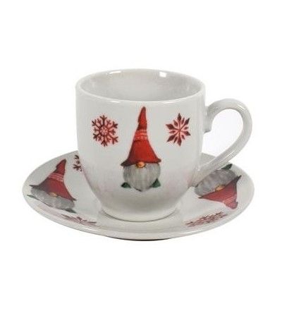 Set Aus 6 Tassen Mit Untertassen - Weihnachtsdeko