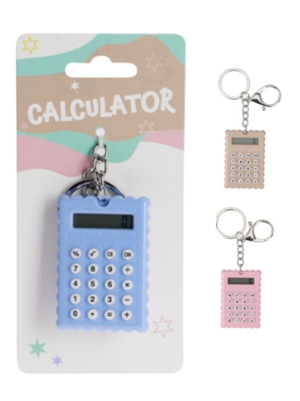 Taschenrechner Schlüsselanhänger 5cm 4sort