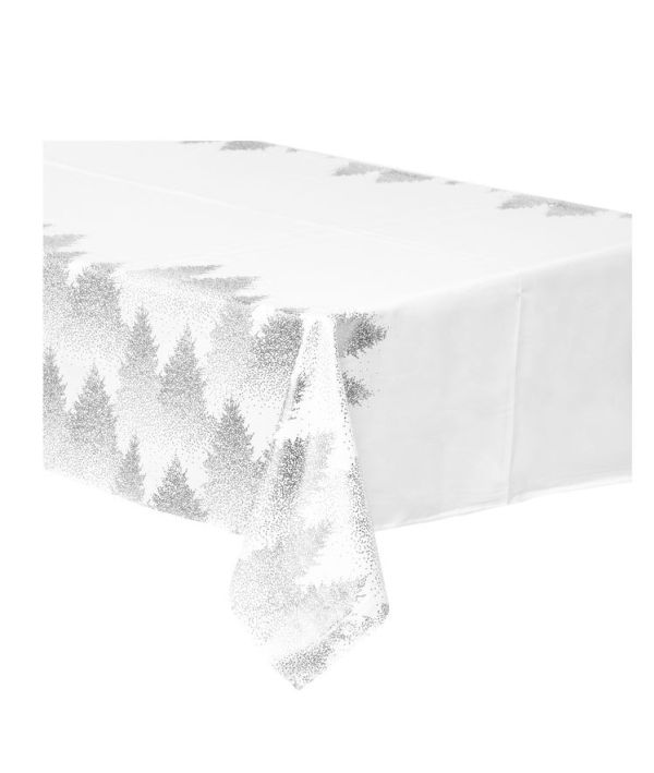 Tovaglia Natalizia In Tessuto Con Alberi Di Natale 140X360Cm