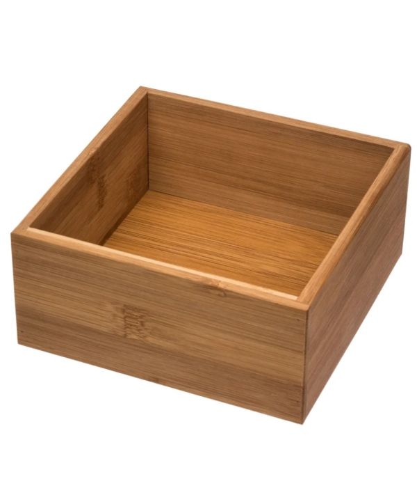 Organiseur En Bambou Pour La Maison 15X15X7Cm
