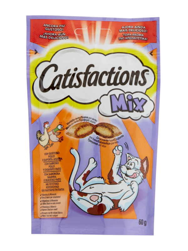 CATISFACTION Snacks Poulet Et Canard 60G