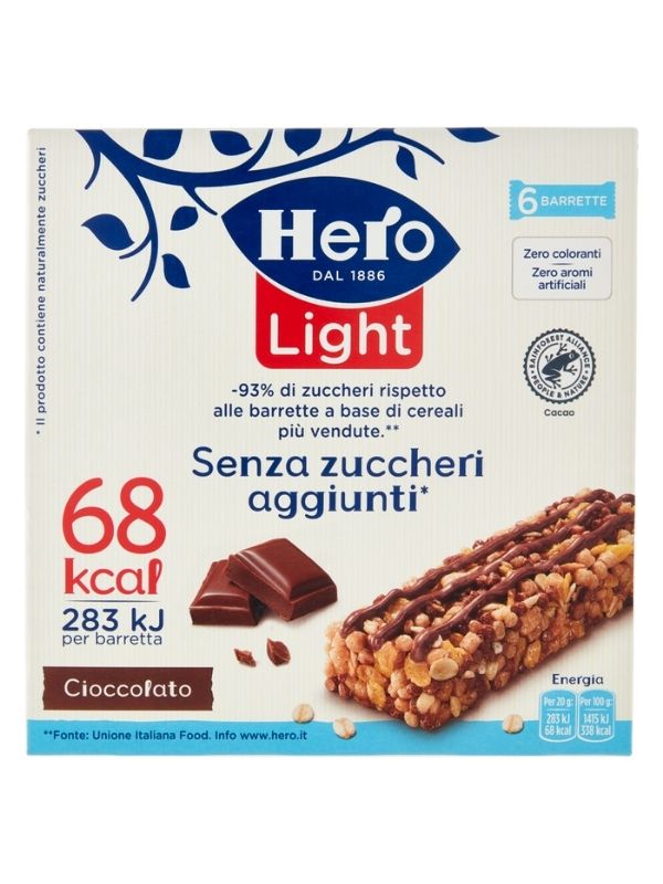 HERO LIGHT Barrette Al Cioccolato 6X20G