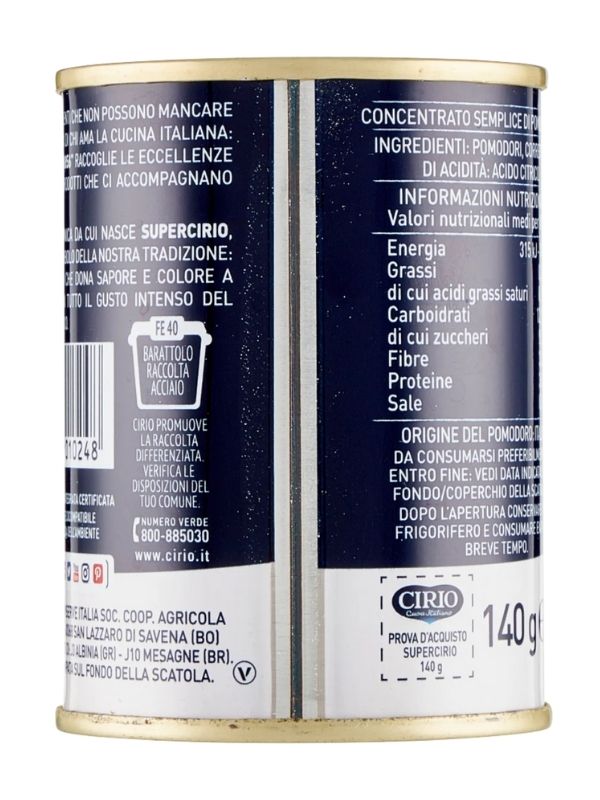 CIRIO Concentrato Semplice Di Pomodoro 140G