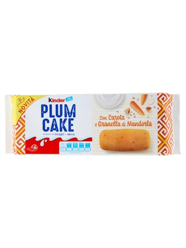 KINDER Plumcake Con Carota E Granella Di Mandorla 6X32G