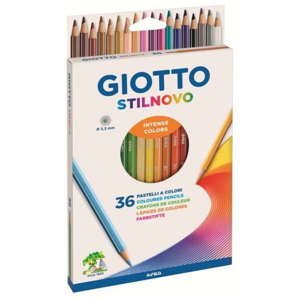 Giotto 256400 Stilnovo Acquarell Pastelli Acquarellabili Scatola Metallo Da 36Colori & Pastelli Ad Olio In Astuccio Da 24 Colori 