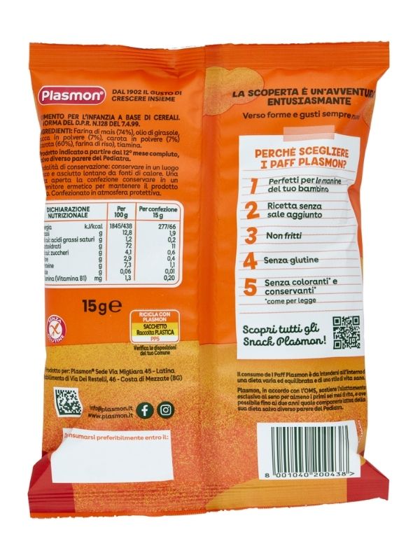 PASMON I Paff Zucca E Carota 15G