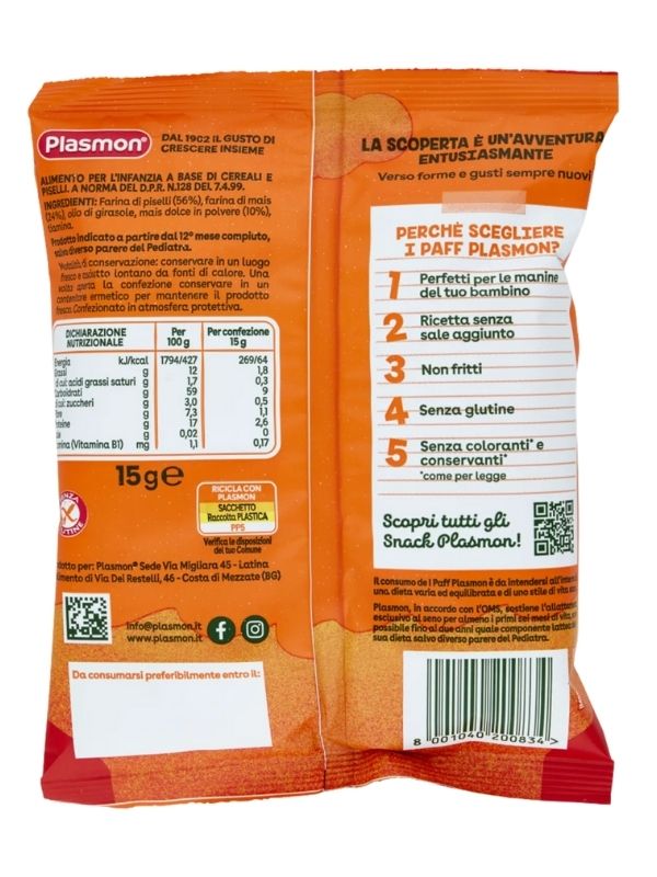 PASMON I Paff Piselli E Mais Dolce 15G