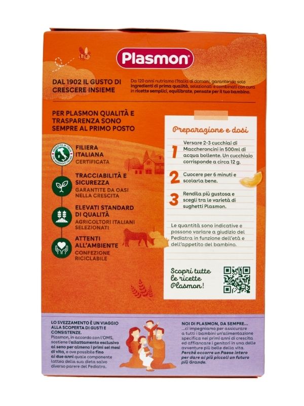 PLASMON Mini Pâtes Macaronis 300G