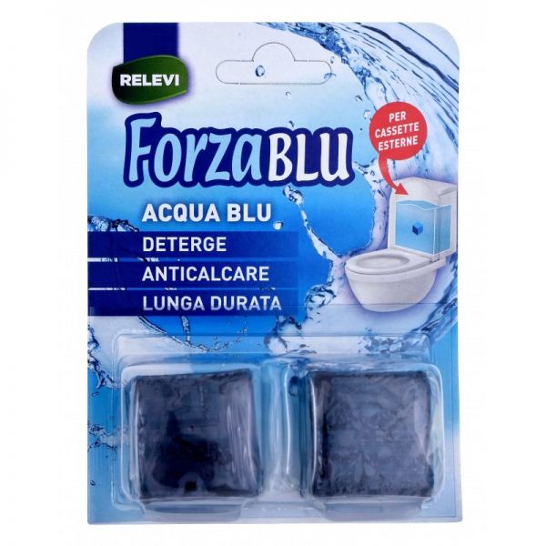  Acqua Blu Detegente Anticlacare per Cassette WC Esterne 2 x 50 g