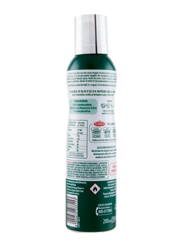 BERTOLLI Spray Olio Extra Vergine Di Oliva Originale 200Ml