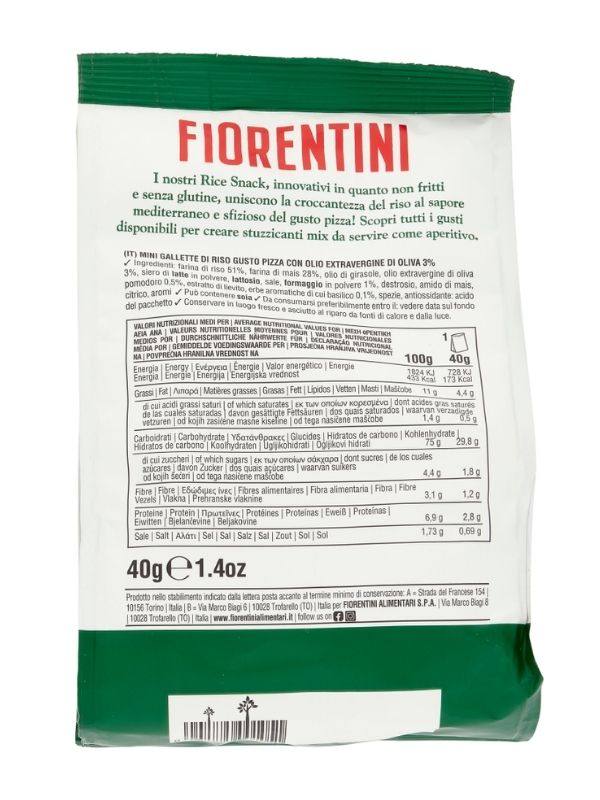 FIORENTINI Rice Snack Pizza 40G