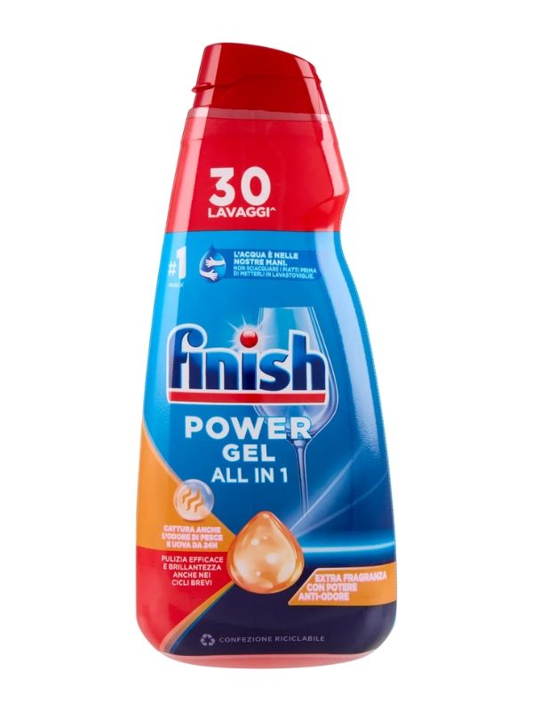 FINISH Gel Lavastoviglie Max Power Anti Odore 600Ml