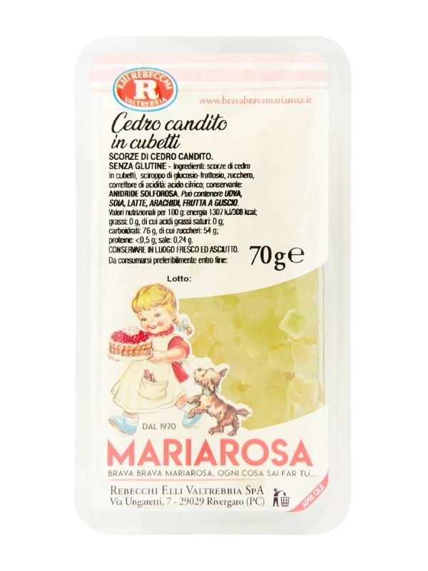 REBECCHI Mariarosa Cedro Candito In Cubetti 70G