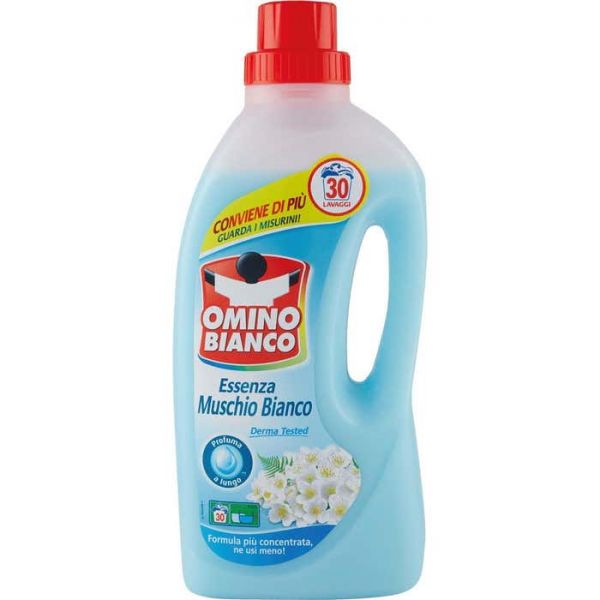 OMINO BIANCO Detersivo Lavatrice Essenza Muschio Bianco 1500 ml         