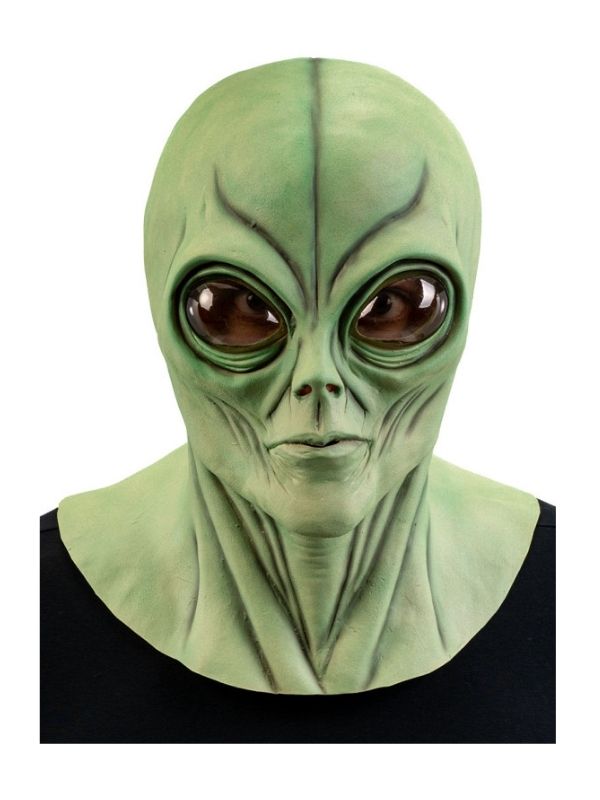 Accessorio Halloween Maschera Alieno Verde 