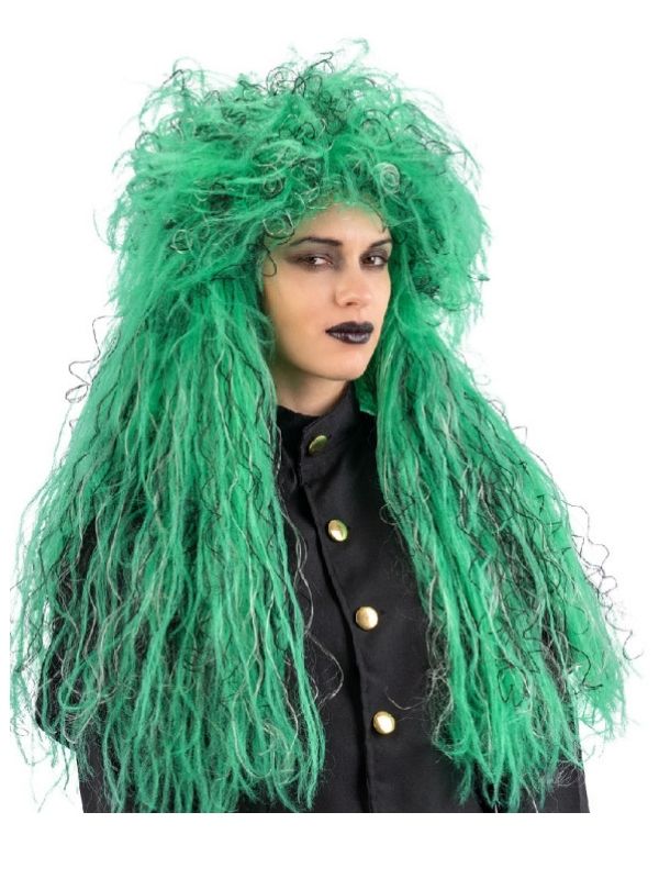 Accessorio Halloween Parrucca Da Strega Verde 