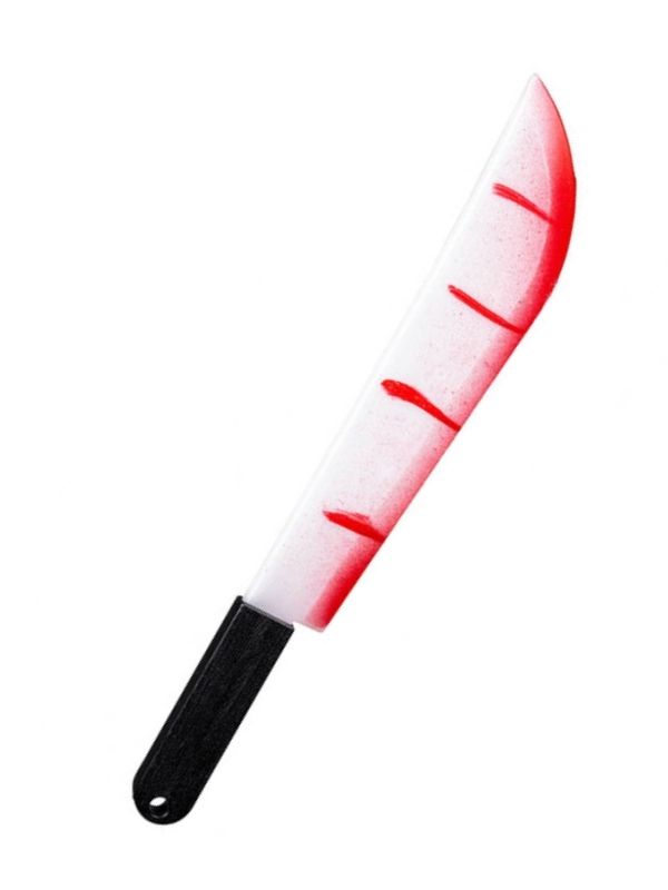 Accessorio Halloween Coltellaccio Insanguinato 53Cm