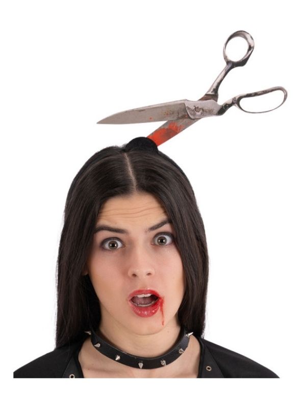 Accessorio Halloween Cerchietto Con Forbici 