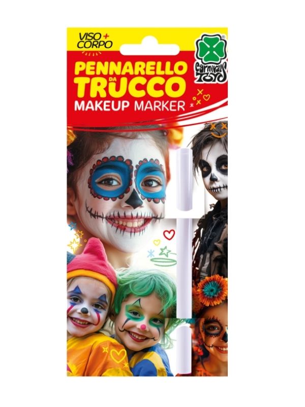 Trucco Per Halloween Pennarello Viso/Corpo Bianco 