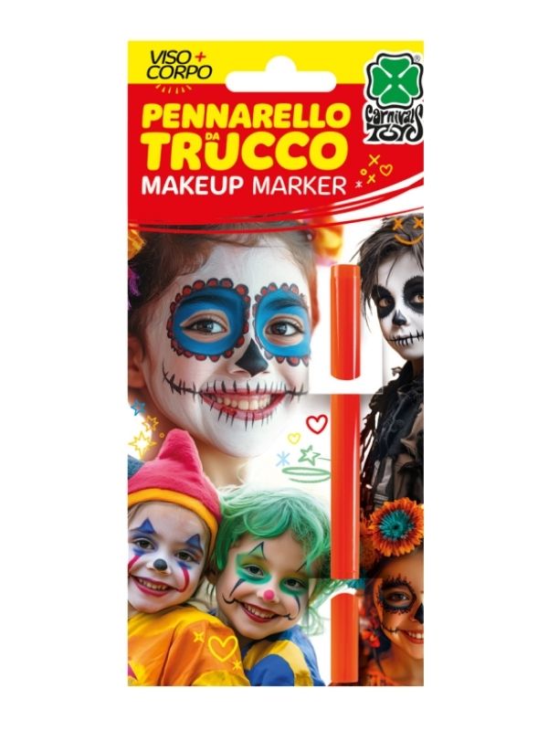 Trucco Per Halloween Pennarello Viso/Corpo Arancione 