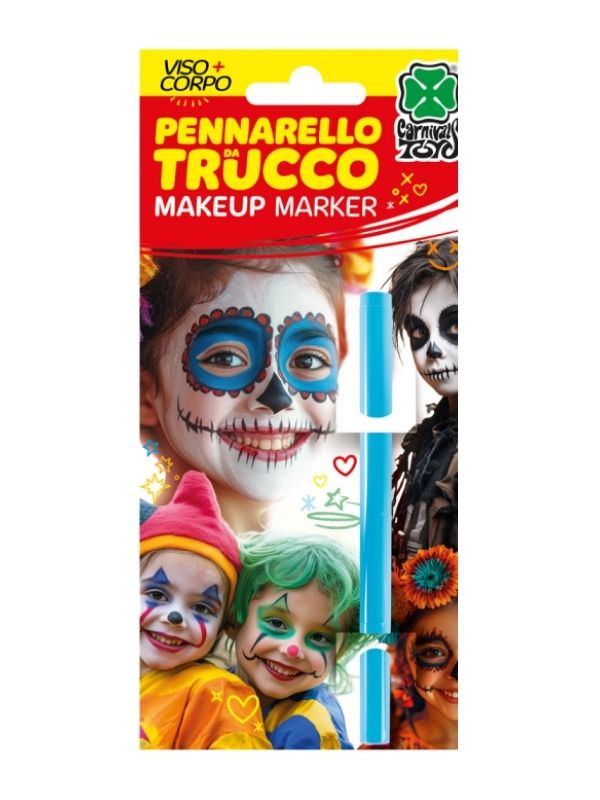 Trucco Per Halloween Pennarello Viso/Corpo Azzurro 