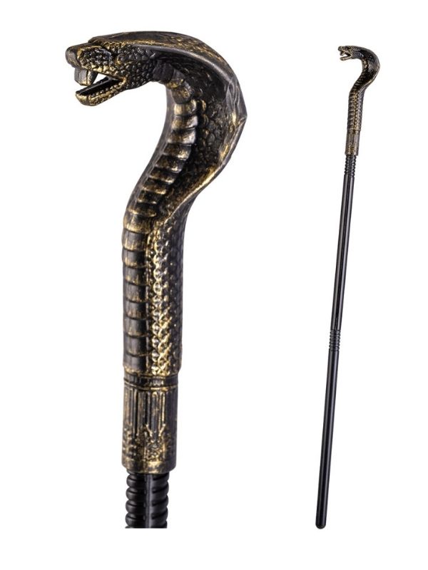Accessorio Halloween Bastone Con Cobra 80Cm