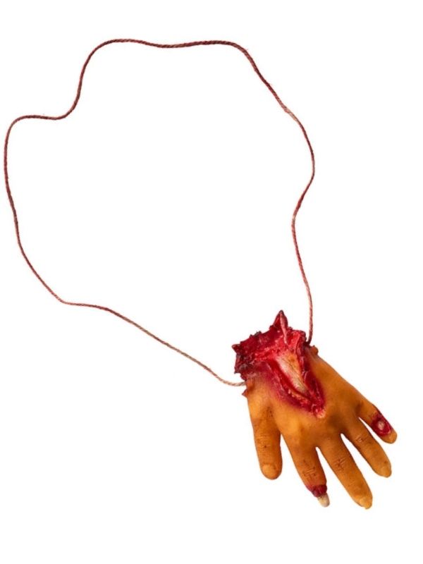 Accessorio Halloween Collana Con Mano Mozzata 