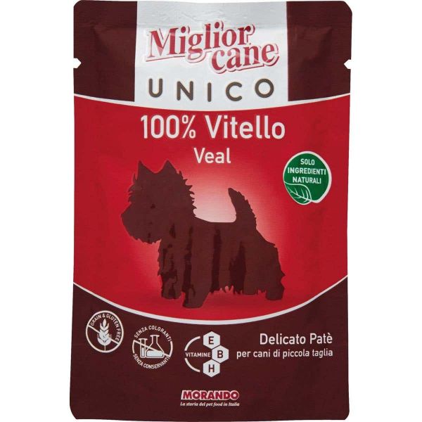 MIGLIORCANE Delicato Patè 100% Vitello Cane Piccola Taglia