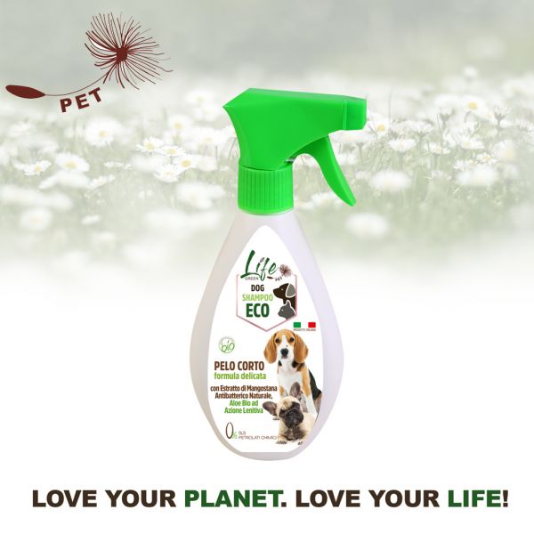 Life Green Pet Eco Shampoo Animali a Pelo Corto 250 ml