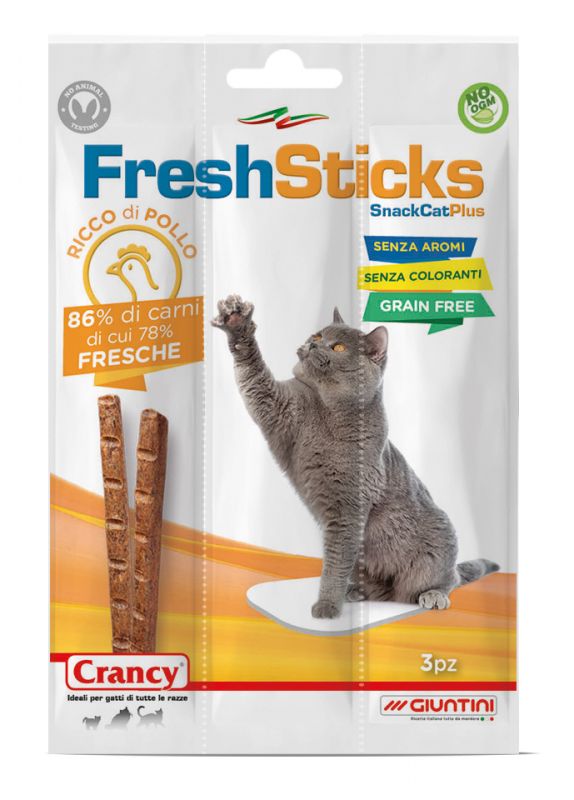 Crancy Fresh Sticks per Gatto Gusto Pollo