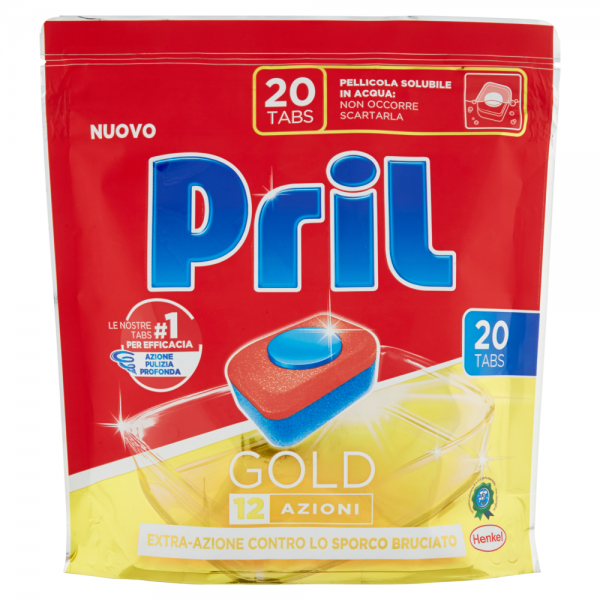 PRIL Gold 12 Azioni 20 tabs Lavastoviglie