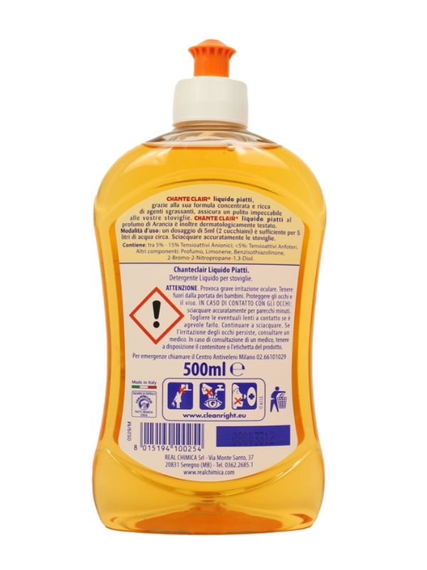 CHANTECLAIR Détergent Concentré Vaisselle Orange 500Ml