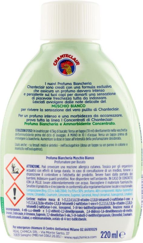 CHANTECLAIR I Concentrati Profuma Biancheria Muschio Bianco 220 ml