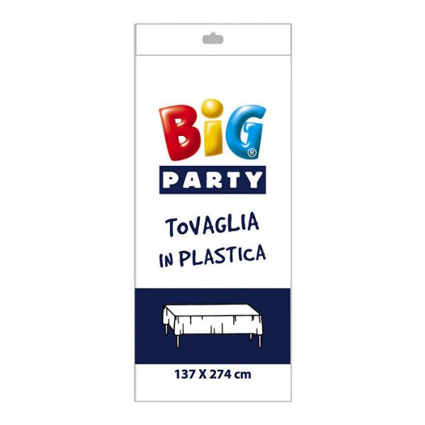 Tovaglia in Plastica Bianca 137 x 274 cm
