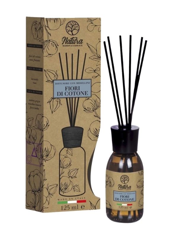 Diffuseur De Parfum Avec Bâtonnets Fleur De Coton 125Ml