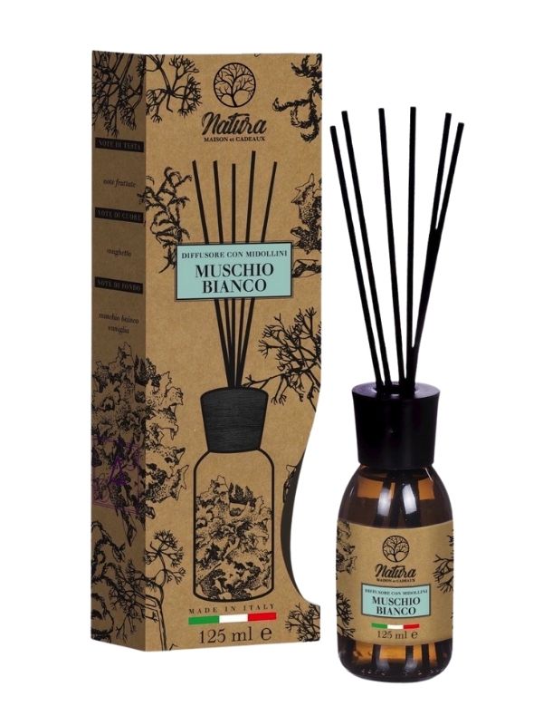 Diffuseur De Parfum Avec Bâtonnets Musc Blanc 125Ml