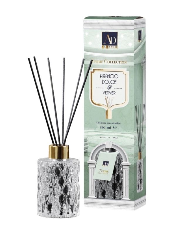 Diffuseur De Parfum Avec Bâtonnets Orange Douce Et Vétiver 150Ml