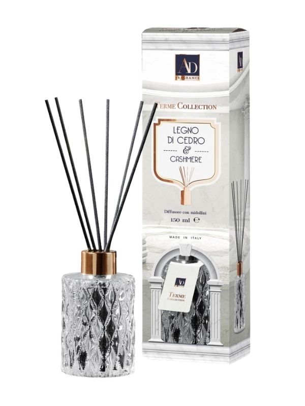 Diffuseur De Parfum Avec Bâtonnets Bois De Cèdre Et Cachemire 150Ml
