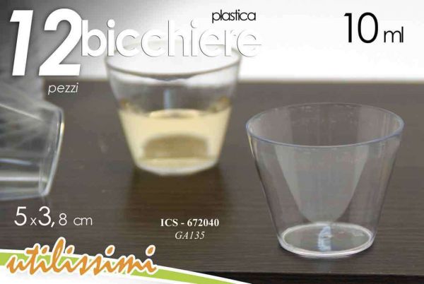 Bicchierini in Plastica per Finger Food 12 Pezzi