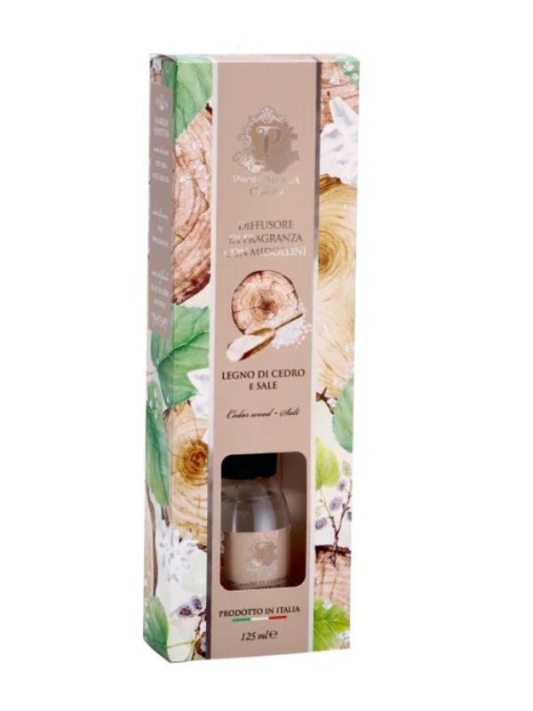 Diffusore Di Fragranza Con Midollini Legno Di Cedro E Sale 250Ml
