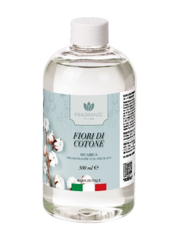 Ricarica Per Diffusore Con Bastoncini Fiori Di Cotone 500Ml