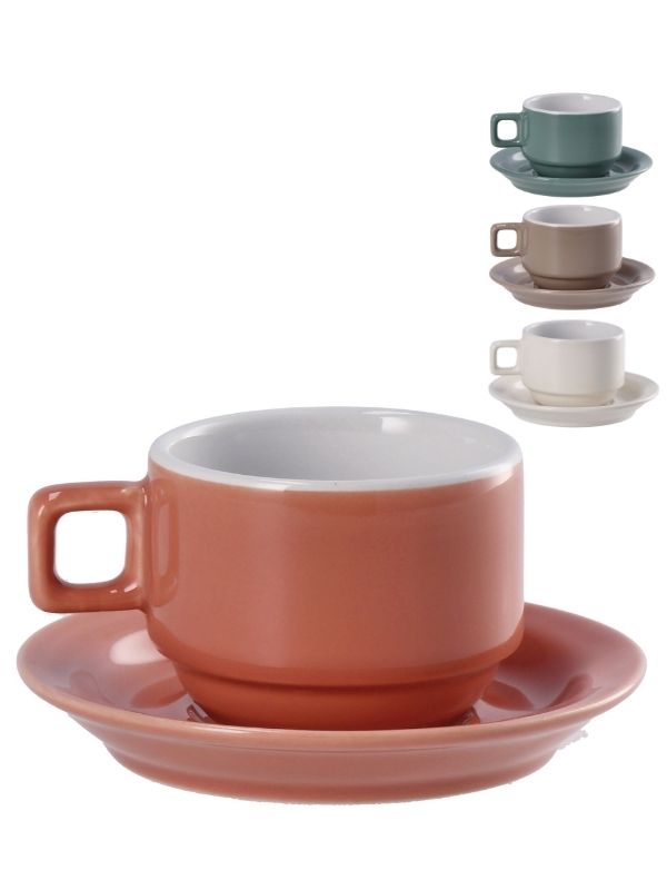 Keramik-Kaffeeservice 6 Tassen - Sortiert