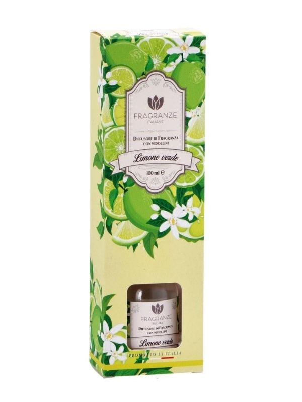 Diffusore Di Fragranza Con Midollini Limone Verde 100Ml