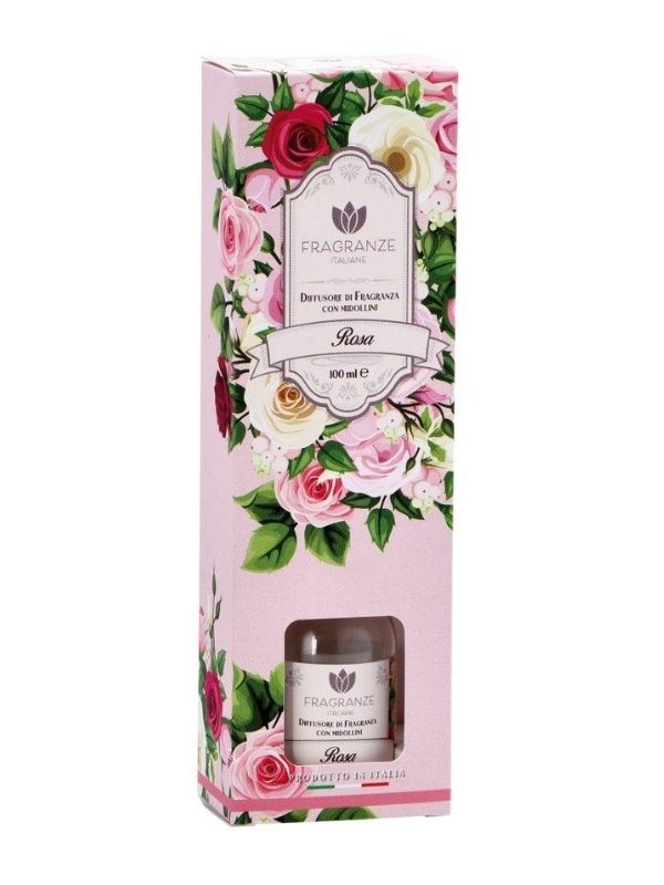 Diffusore Di Fragranza Con Midollini Rosa 100Ml